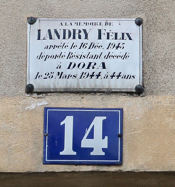 File:Plaque Félix Landry, 14 place Gambetta, Bergerac.jpg