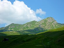 Die drei Gipfel des Plattenhorns vom Bergkirchli aus gesehen