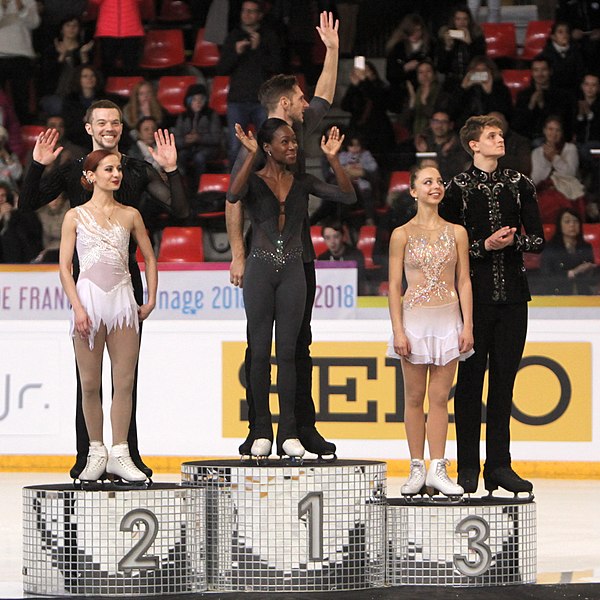 Pairs podium