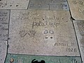 Prints of Pola Negri's feet and hands in front of Grauman's Chinese Theater, Hollywood
