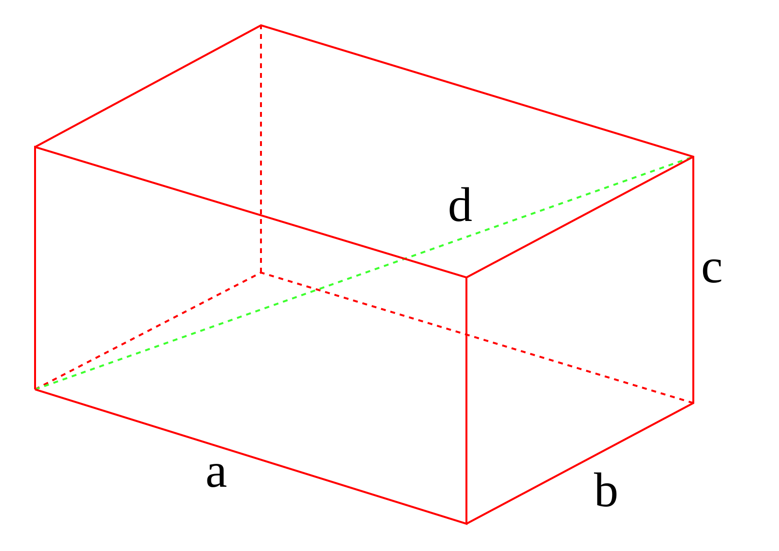 Cube main diagonal. Квадер.