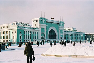 Gare du Transsibérien, à Novossibirsk.