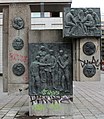 Bauarbeiter-Denkmal von Gerhard Rommel, 1972, Rathausstraße 5, Berlin-Mitte, Deutschland