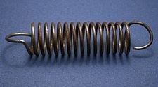 A helical coil spring