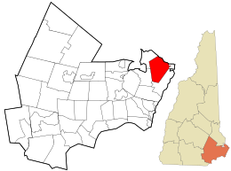 Местоположение в округе Рокингем и штате Нью-Гэмпшир. 