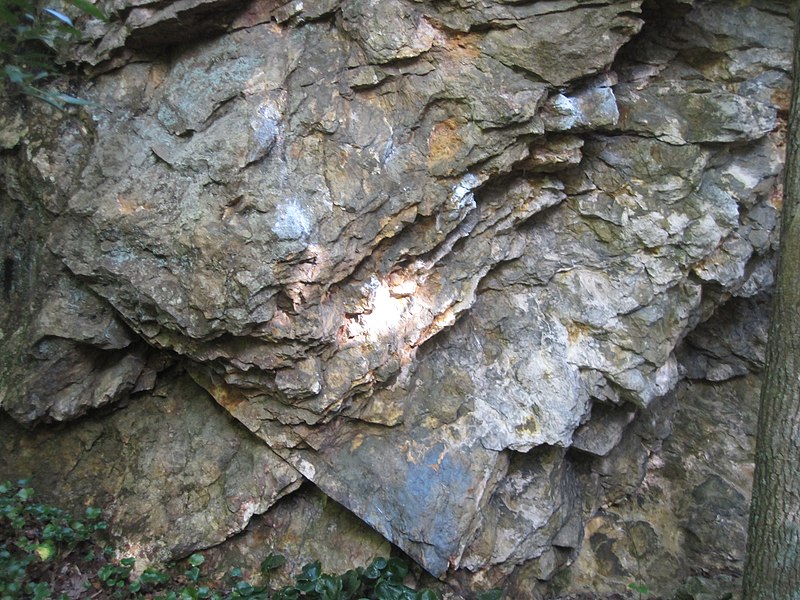 File:Rocky Cliff face at Occoneechee Mountain State Natural Area 2.jpg