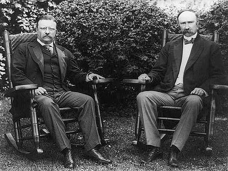 Union County native and U.S. Vice President Charles W. Fairbanks, right, with U.S. President Theodore Roosevelt, left.