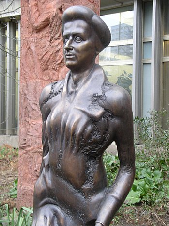 A statue of Rosa Luxemburg in Berlin
