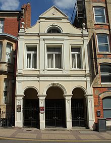 Entrance to the Royal on Guildhall Road in May 2013 Royal Theatre, Derngate, Northampton.jpg