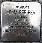 Ruesselsheim am Main Stolperstein An der Wied 3 Adam Pfeifer.jpg