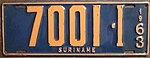 SURINAME 1963 license plate - Flickr - woody1778a.jpg