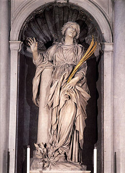 Skulpturen Sankta Bibiana af Giovanni Lorenzo Bernini.