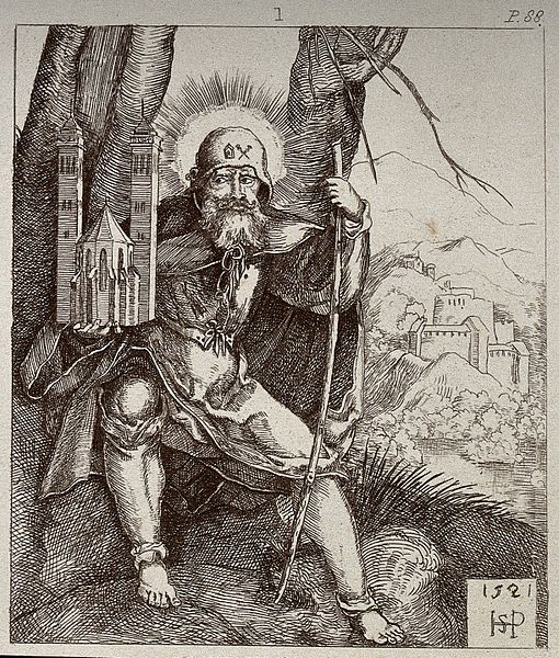 File:Saint Sebaldus. Engraving by H.S. Beham, 1521. Wellcome V0032976.jpg