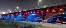 Thumbnail for File:Sambhaji Bridge illuminated 1.jpg