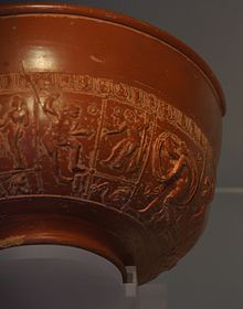 Samian bowl from Inveresk Samian bowl from Inveresk - Museum of Scotland.jpg