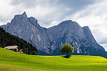 Der Schlern, von Kastelruth aus gesehen