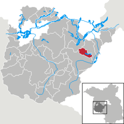 Läget för kommunen Seddiner See i Landkreis Potsdam-Mittelmark