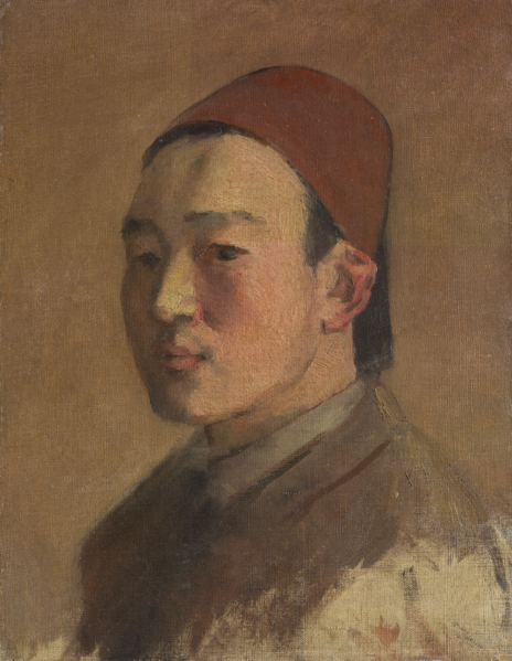 File:Self-portrait in a Turkish hat by Kuroda Seiki (Kuroda Kinenkan).tiff