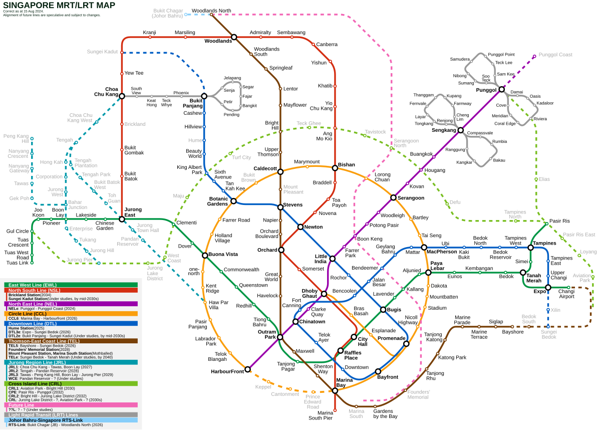 Singapore Mrt Map 2018 List Of Singapore Mrt Stations - Wikipedia