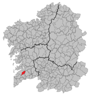Localização do concelho de Mos na Galiza