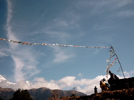 Buddhist prayer flags in Nepal