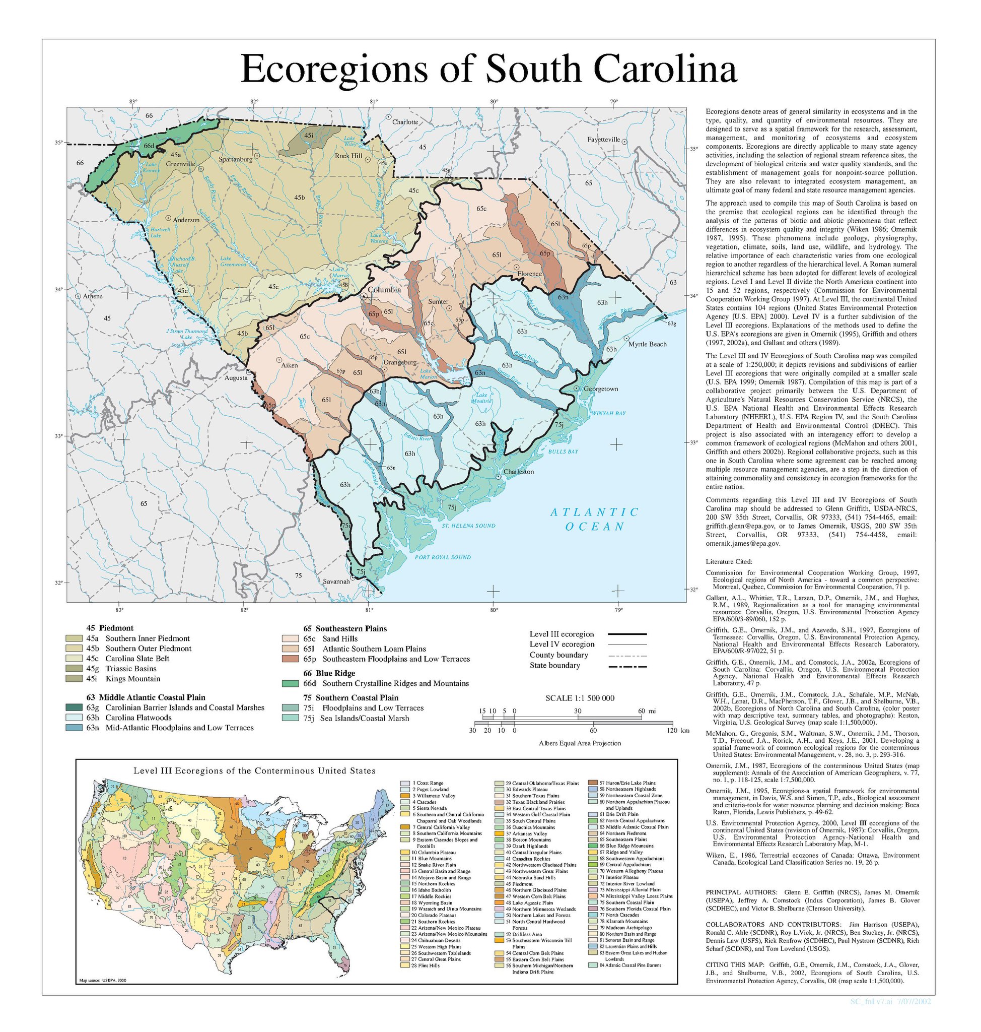 Ecoregions of Central and South America, Levels I, II, III