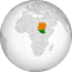 South Sudan Sudan Locator (orthographic projection).svg