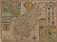 John Speed's seventeenth-century map of Northamptonshire including the Soke (as "Nasaburgh Hund.") Speed Northampton.jpg