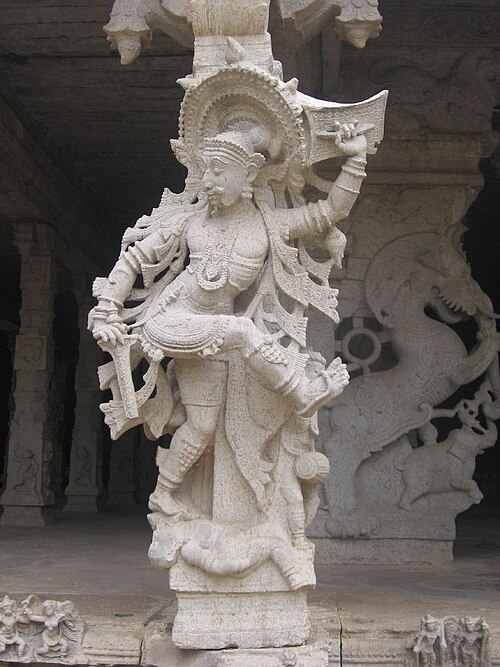 Stone sculpture, Srivaikuntanathan Permual temple, Srivaikuntam, Tuticorin, Tamil Nadu