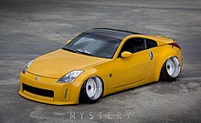 Stanced Nissan 350Z Stanced 350Z front 3 quarter view.jpg