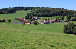 The hamlet of Steens, looking west