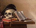 Still life with Skull, Books, Flute and Pipe–Harmen Steenwyck.jpg