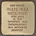 Stumbling stone for Pauline Paula Wassermann (Simmelsdorf) .jpg