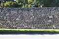 Stone wall on the eastern side of the Ninomaru castle at the Tokyo Imperial Palace, Chiyoda City.