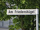 Street sign Am Friedenshügel (Flensburg) .JPG