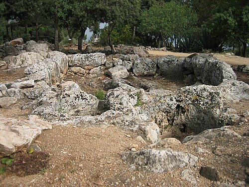 Ruins of an ancient wine press dating to the Talmudic period (100–400 CE), Vered Hagalil, Israel