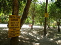 Panneau d'entrée du Parc écologique