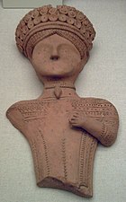 Frammento di statuetta in argilla di Ibiza del IV - III sec a.C.