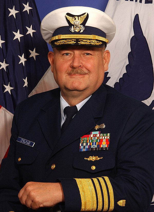 Portrait of Admiral Thad Allen as he assumed the office of commandant of the Coast Guard, May 2006.