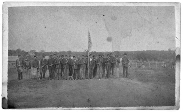 The Chippewa of G Company 9th Minnesota prior to going south in 1863.