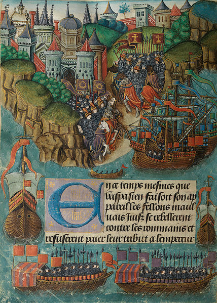 File:The Emperor sends Vespasian with an army to destroy the Jews (f. 177v) Cropped.jpg