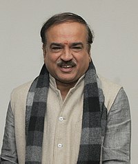 The Leader of Opposition, BThe Union Minister for Chemicals and Fertilizers, Shri Ananthkumar, in New Delhi on January 08, 2015 (cropped).jpg