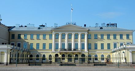 The Presidential Palace, Helsinki is the official state residence of the president.