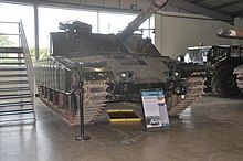 The aluminium-hulled FV4211 demonstrated for the first time that the use of Chobham armor on a tank was practical. The Tank Museum (2189).jpg
