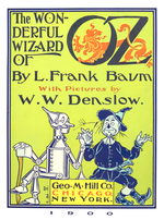 The first edition title page of one of the most prominent literary works of the year 1900, L. Frank Baum's The Wonderful Wizard of Oz. The Wonderful Wizard of Oz, 006.png