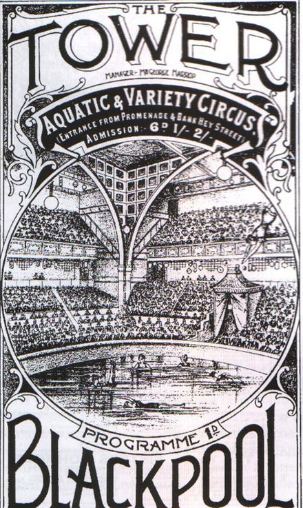 Blackpool Tower's first circus programme