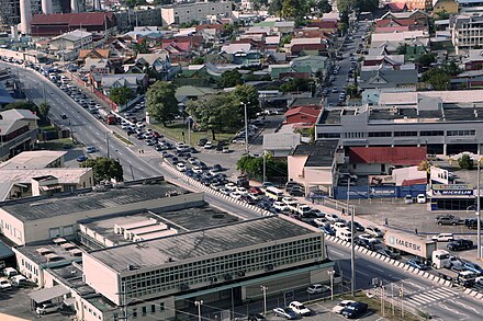 Traffic in Port of Spain, Trinidad and Tobago