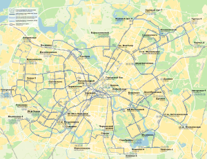 Trolleybus map of Minsk (Belarus), July2022.svg