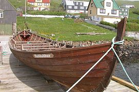 The boat Naddoddur, built by Johan Olsen from Tvøroyri