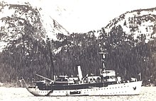 Surveyor in Prince William Sound on the south-central coast of the Territory of Alaska while in service with the United States Coast and Geodetic Survey. USC&GS Surveyor (1917).jpg